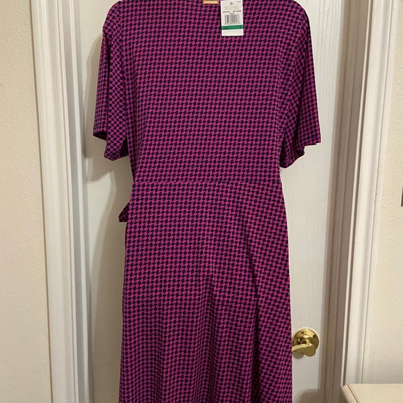 Michael Kors wrap dress deep fushsia Sz L - Picture 4 of 7